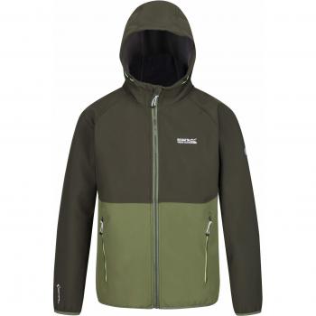 Regatta Chaqueta Softshell Arec II con Capucha y Respaldo cálido, Repelente al Agua y Resistente al Viento Soft Shell, Hombre, Bayleaf/Cypress, XXL