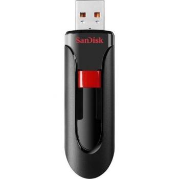 SanDisk Cruzer Glide 32GB USB 2.0 Flash Drive, Tipo A, Deslizable, Negro/Rojo