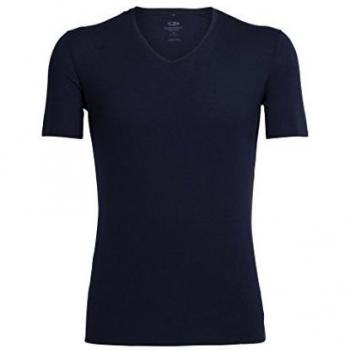 Icebreaker Anatomica Short Sleeve V Ropa Interior, Hombre, Azul Marino, S