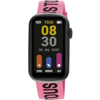 Tous T-Band Smartwatch para Mujer con Correa de Nylon y Correa de Silicona Negra