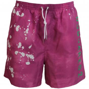 Dsquared² Pink Tie Dye Logo Men Beachwear Shorts Swimwear - IT48 | M