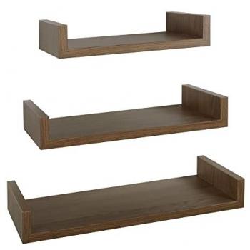 Estantes de pared set de 3 piezas modelo Calamita Maxi color roble tabaco