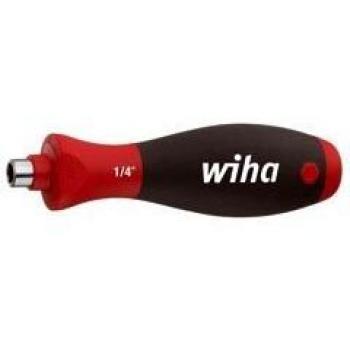 Wiha 32160 - Destornillador con portabits magnético 281 SoftFinish Stubby 1/4'' Ref. 28102, 125 mm