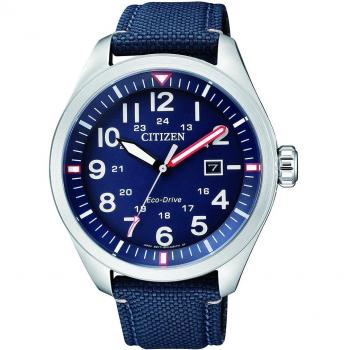 Reloj de Hombre Citizen AW5000-16L Eco-Drive Deportivo 43mm 10ATM Azul con Fecha
