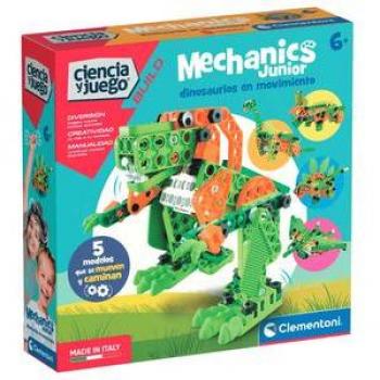 Juego de Construcción Mechanics Junior Dinosaurios - Incluye piezas para armar dinosaurios, herramientas de ensamblaje, manual de instrucciones, fomenta la creatividad y habilidades motoras en niños