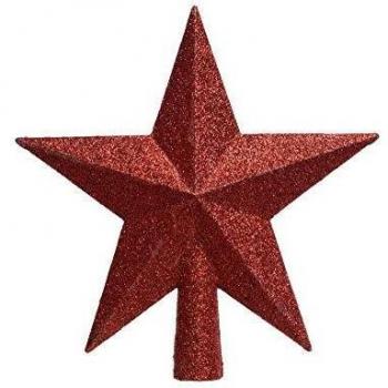 Estrella Roja para Árbol de Navidad 19x4,2x19cm