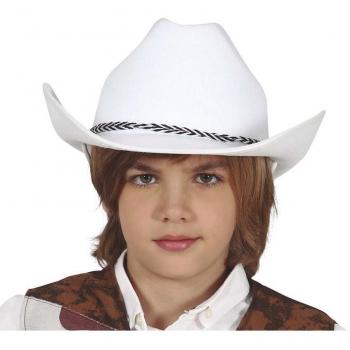 Sombrero de Vaquero Blanco de Fieltro Infantil