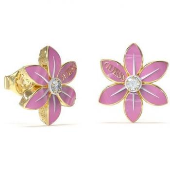 Pendientes Guess White Lotus de acero dorado JUBE04135JWYGPKTU