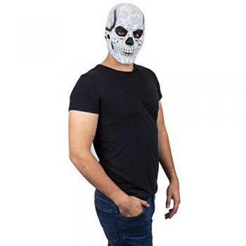 Máscara Calavera Catrín de Látex Resistente, Pintada a Mano, Talla Adulto - Día de los Muertos y Halloween