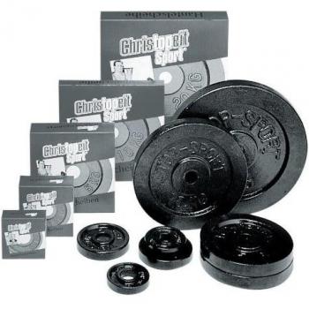 Christopeit - Pesas (hierro fundido, orificio de 30 mm), color negro negro Guss schwarz Talla:2,50 Ø 30 mm