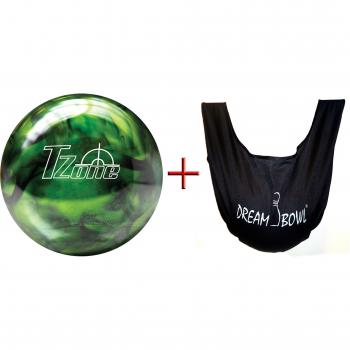 Bola de bowling - principiantes y Räumball T-Zone Green Envy 2.72 kg hasta 6.8 kg + See Saw bolsa para limpiar Dream Bowl - para hombre y mujer - - izquierda y derecha - luces de UV-luz - colour blau gelb weiß grün rot orange braun schwarz rosa Talla