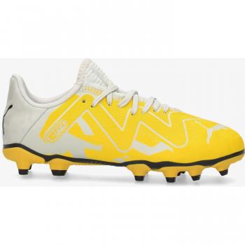 Bota de Fútbol Puma Junior Future Play FirmGround/Artificial Grass Gris Amarillo, Referencia 107388 04, Taco FG/AG especial para inclemencias meteorológicas adversas en césped artificial o natural, Lengueta
