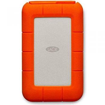 LaCie STFS1000401 - Disco Duro Externo Rugged, Thunderbolt, USB-C, SSD, 1 TB, Color Plata