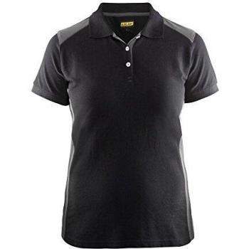 Polo de trabajo para mujer Blaklader, negro/gris claro, talla M