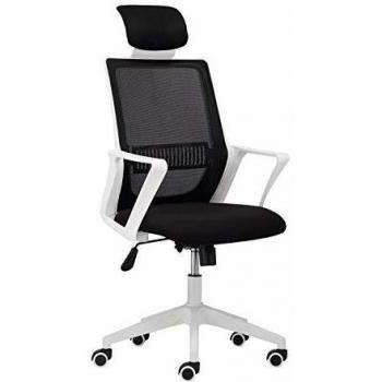 Adec - London, Silla de Oficina, despacho, Escritorio o Estudio, Acabado en Tejido Transpirable Color Negro, Medidas: 64 cm