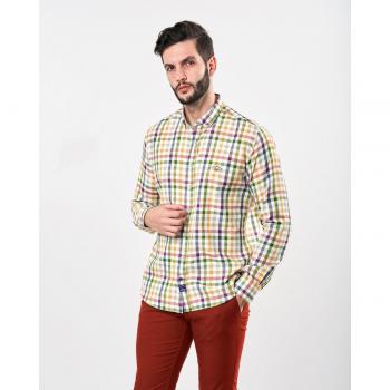 Camisa Spagnolo Oxford Slim Polo Bicolor Hombre