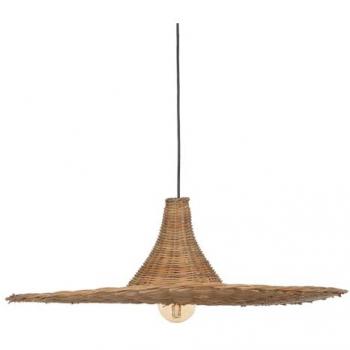 Lámpara de Techo Trenzada de Fibra Natural 220 V Ø 70 x 22 cm