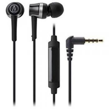 Audio-Technica ATH-CKR30iSBK - Auriculares intra aurales portátiles, color negro