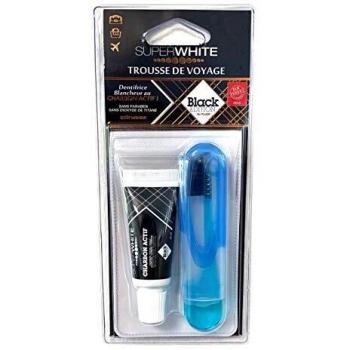 Trousse de Viaje Superwhite Edición Negra con Cepillo de Dientes y Dentífrico 60 g