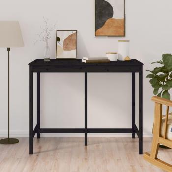 Mesa de Bar negra 140x80x110 cm en madera maciza de pino