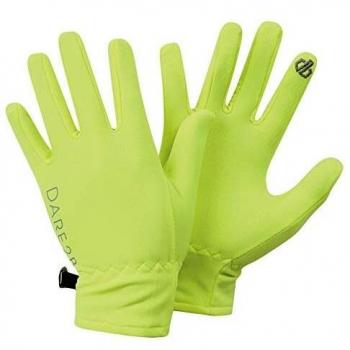 Dare 2b Chimerical Lightweight Warm Backed Stretch Touchscreen Compatible Glove with Gripped Palm and Reflective Detail Guantes, Infantil, Amarillo Fluorescente, 2-3