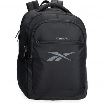 Mochila portaordenador Reebok Newport dos compartimentos 44 cm color negro