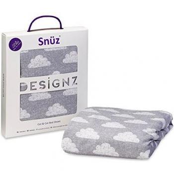 Sábana bajera ajustable Snuz gris Clouds