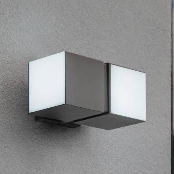 Aplique LED exterior Cuba, 2 luces antracita, 4000K, IP54, 23W