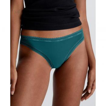 Calvin Klein - Tanga liso con encaje