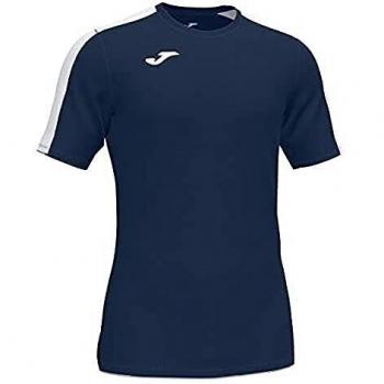 Joma Academy Short Sleeve Football T-Shirt Navy Blue/White - XXL-3XL