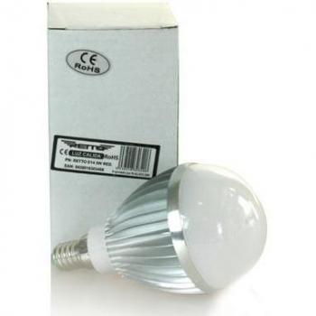 BOMBILLA LED E14 5W REDONDA RETTO LUZ CALIDA 220V 480 LUMENS LUZ COLOR 4500K