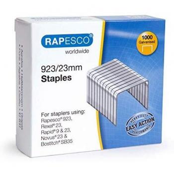 RAPESCO - Lote de 3 cajas de 1000 grapas galvanizadas 923/23 mm tipo 23