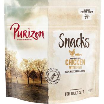 Purizon Grain-Free Chicken & Fish Cat Snacks - 3 x 40g Value Pack