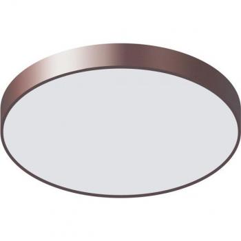 Lámpara de techo moderna Orbital Café arenada, led empotrada, color café, blanco cálido 3000K, 3600lm