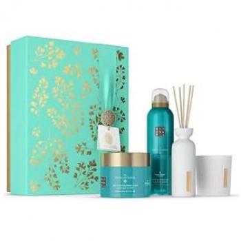 Rituals The Ritual of Karma Large Gift Set - Estuche de regalo con 4 productos para el cuidado de la piel, incluye ingredientes nutritivos y reconfortantes como loto y té blanco
