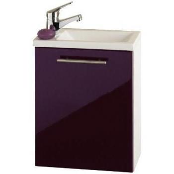 Posseik 5823 89 Alexo - Pila De Lavabo, Color Blanco-zarzamora Alto Brillo