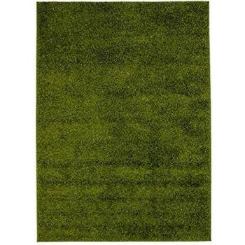 Alfombra Home Shaggy Verde 160 x 230 cm de Polipropileno con Textura Lanuza