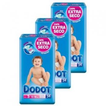 PACK de 2 - DODOT Pañal Bebé Seco Talla 5 - 108 Unidades