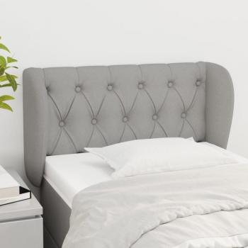 Cabecero de tela gris claro 83x23x78/88 cm vidaXL