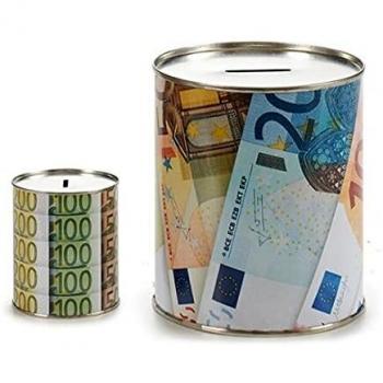 Pincello S3606193 Hucha Money, Metal, 10 X 11.5 X 10 Cm, Multicolor, 10 X 11.5 X 10