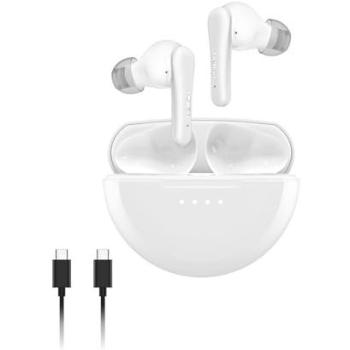 Auriculares Belkin SoundForm Rhythm Inalámbricos y Alámbricos con Cancelación de Ruido, Bluetooth, USB Tipo C, Blancos