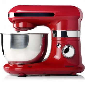 Tristar MX-4170 Robot de Cocina Amasadora con Bol de Acero Inoxidable, 4 Litros, 600W, 6 Velocidades, Color Rojo
