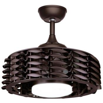 Ventilador de Techo con Luz LED y Control Remoto - Negro