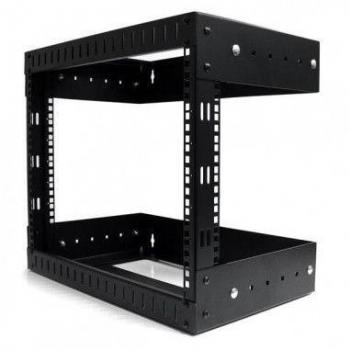 StarTech.com 8U 19 Wall Mount Network Rack - Adjustable Depth 12-20 2 Post Open Frame Server Room Rack for AV/Data/IT Communication/Computer Equipment/Switch w/Cage Nuts & Screws