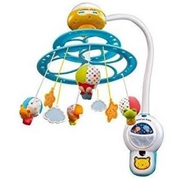 VTech 80-181022 Baby Noche Estrellitas - Proyector Móvil para Bebé, con Luces y Sonidos Relajantes, Lámpara/Módulo extraíble, Mando a Distancia y Temporizador