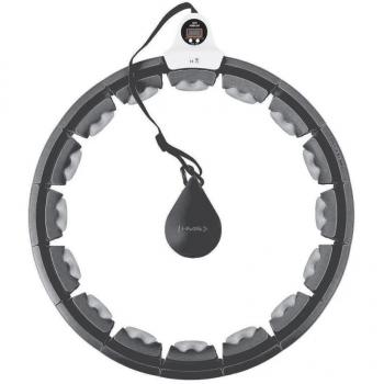 Hula hop HMS HHW06 negro con lengüetas, peso y contador