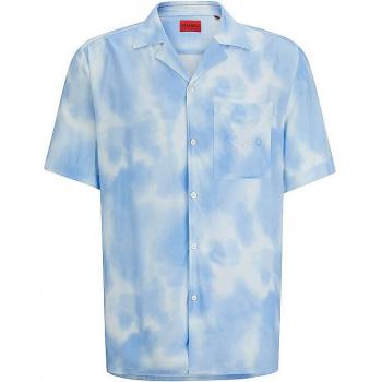 Hugo Boss Men's Short Sleeve Shirt ELLINO Light Blue Size S