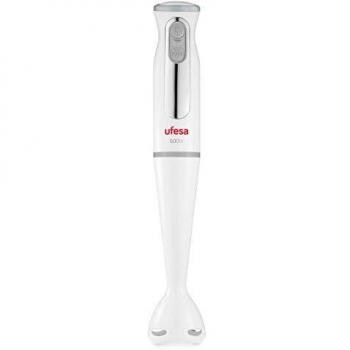 Ufesa BP3441 Batidora de Mano, Potencia 600 W, Función Turbo, Cuchillas de Alta Eficiencia, Libre de BPA, Blanca