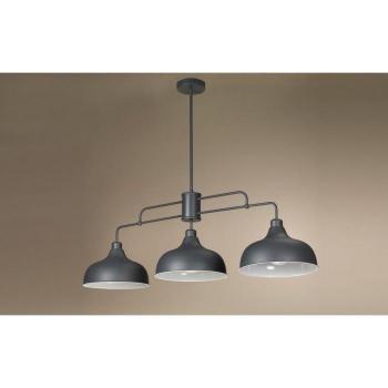 Lámpara de techo OSLO 3 de metal gris claro