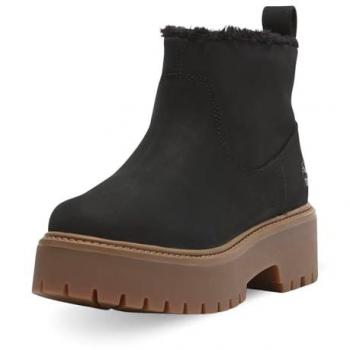 Timberland Women's Stone Street Mid Lace Up Black Nubuck Boots Size 5 (EU 38)
